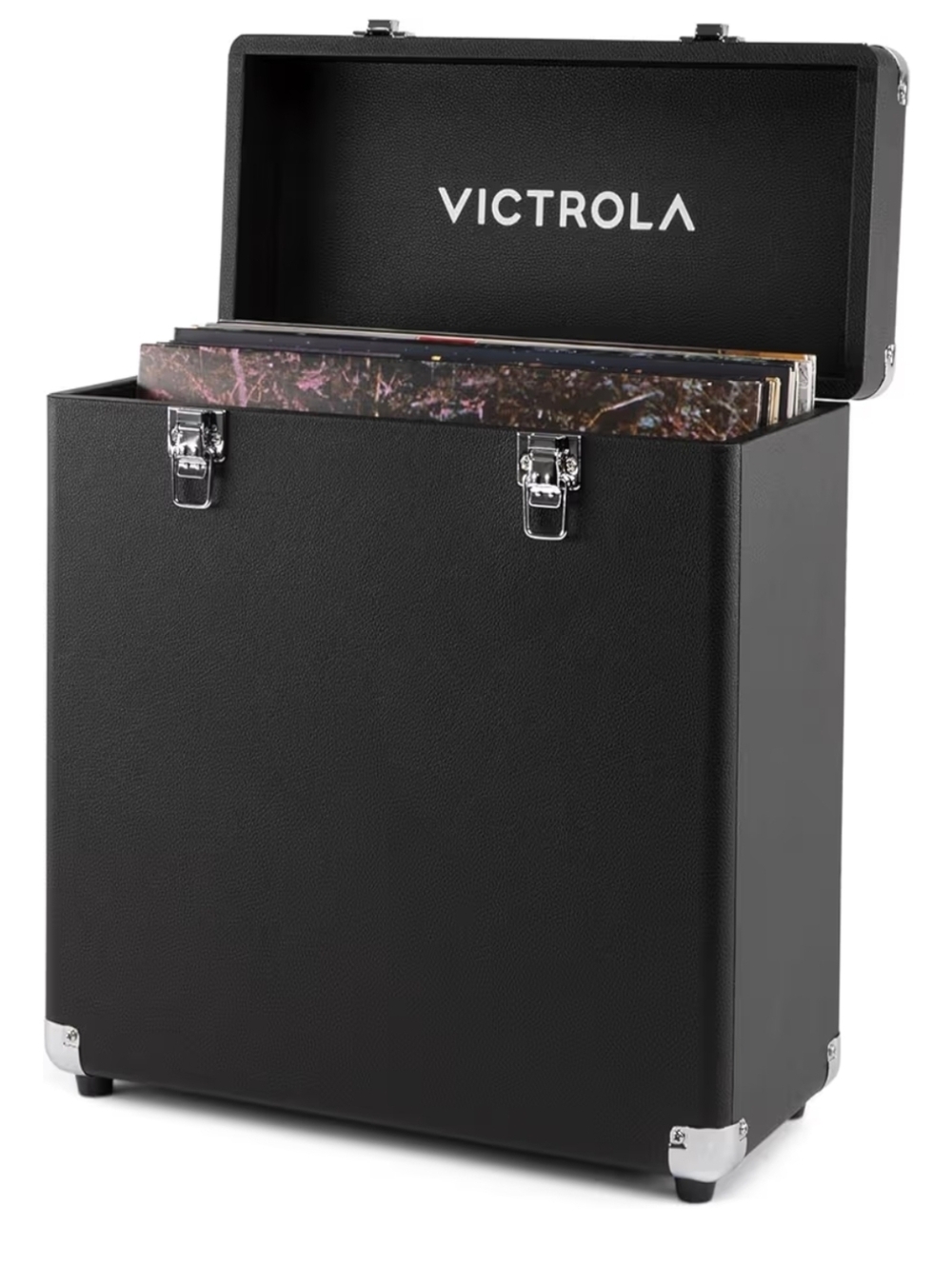 Victrola Collector II (2026 Model) – 30 Count Vinyl Record Storage Case – Black